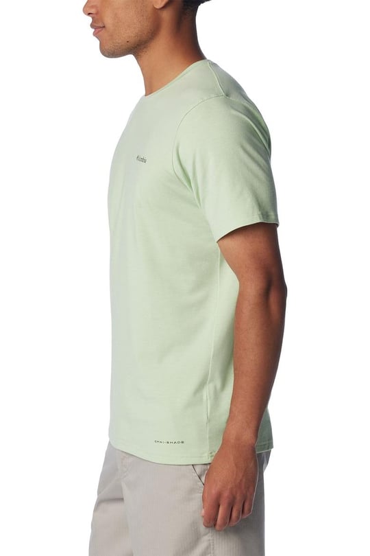 Columbia Columbia Erkek Pamuklu Marka Logolu Yazlık Günlük Kullanım Yeşil T-Shirt 1931161-349