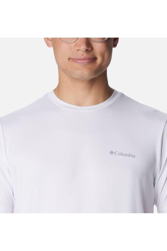 Columbia Columbia Erkek Pamuklu Marka Logolu Yazlık Günlük Kullanım Beyaz T-Shirt 2074581-100