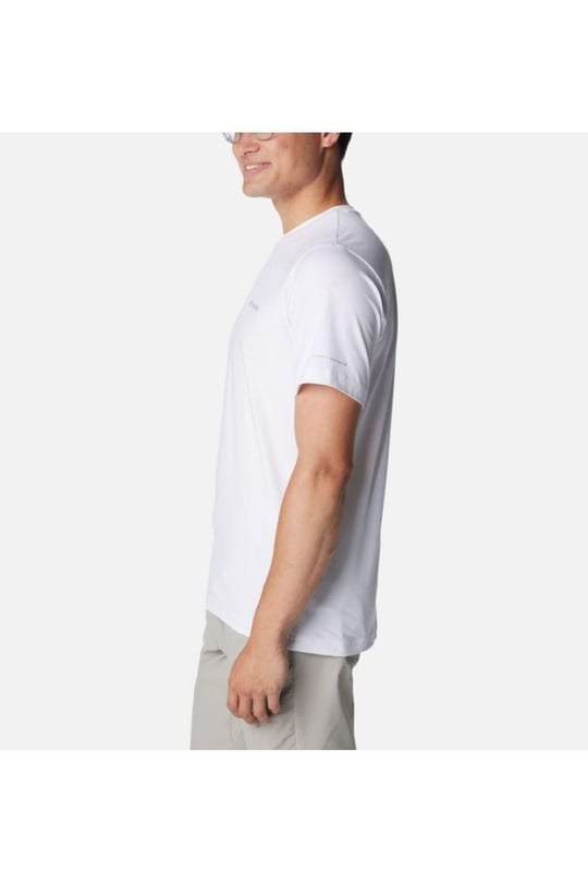 Columbia Columbia Erkek Pamuklu Marka Logolu Yazlık Günlük Kullanım Beyaz T-Shirt 2074581-100