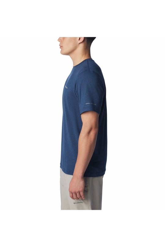 Columbia Columbia Erkek Pamuklu Marka Logolu Yazlık Günlük Kullanım Lacivert T-Shirt 2074581-464