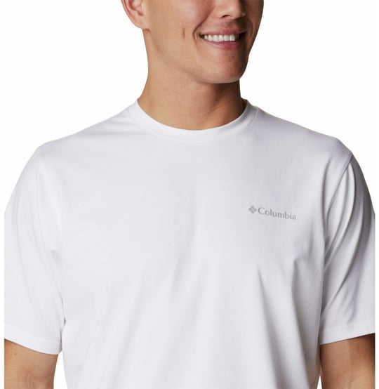 Columbia Columbia Erkek Pamuklu Marka Logolu Yazlık Günlük Kullanım Beyaz T-Shirt 1931161-100