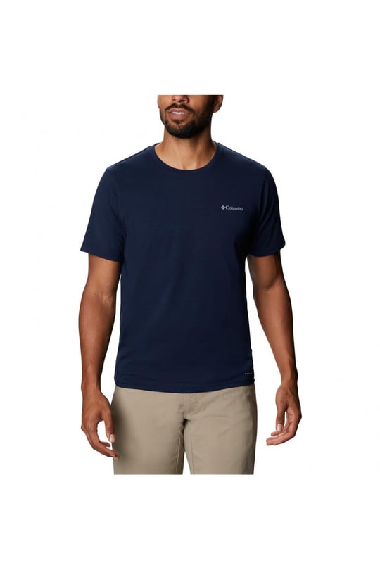 Columbia Columbia Erkek Pamuklu Marka Logolu Yazlık Günlük Kullanım Lacivert T-Shirt 1931161-464
