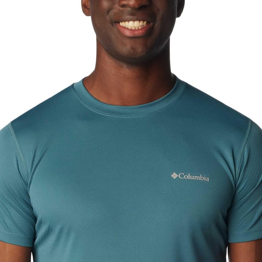 Columbia Columbia Erkek Yuvarlak Yaka Kısa Kollu Logolu Yeşil T-Shirt 1533313-336