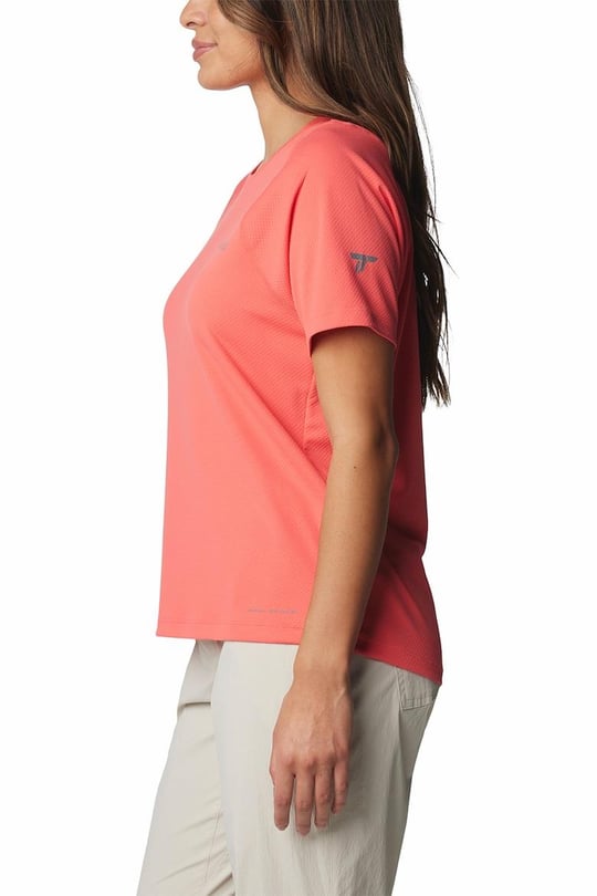 Columbia Columbia Kadın Pamuklu Marka Logolu Yazlık Günlük Kullanım Kırmızı T-Shirt 2072541-608