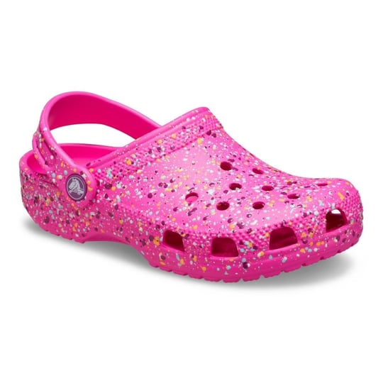 Crocs Crocs Çocuk Dokulu Boya Sıçratma Tasarımlı Pembe Terlik 210349-6TX
