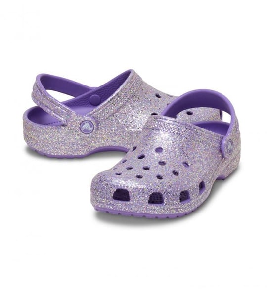 Crocs Crocs Çocuk Simli Suya Dayanıklı Mor Terlik 212561-510