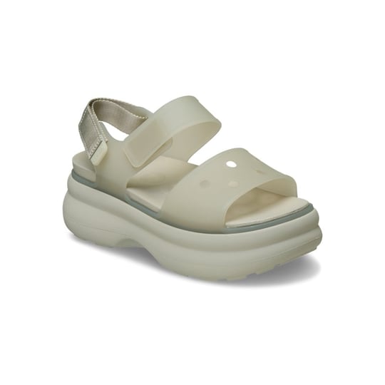 Crocs Crocs Kadın Yüksek Platform Tabanlı Suya Dayanıklı Bej Terlik 212651-1WY