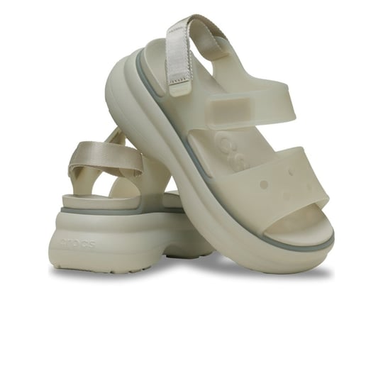 Crocs Crocs Kadın Yüksek Platform Tabanlı Suya Dayanıklı Bej Terlik 212651-1WY