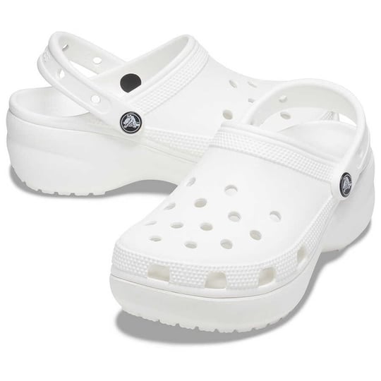 Crocs Crocs Kadın Yüksek Taban Nefes Alan Logolu Beyaz Terlik 206750-100