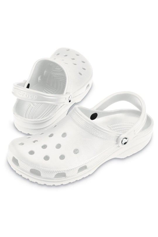 Crocs Crocs UNISEX Marka Logolu Rahat Taban Beyaz Terlik 10001-100