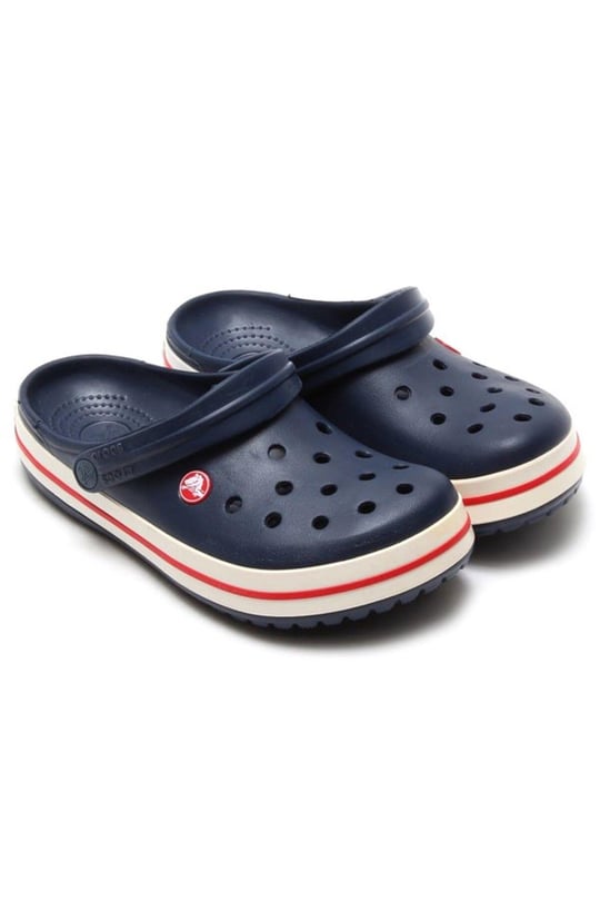 Crocs Crocs UNISEX Renkli Logo Detaylı Günlük Lacivert Terlik 11016-410