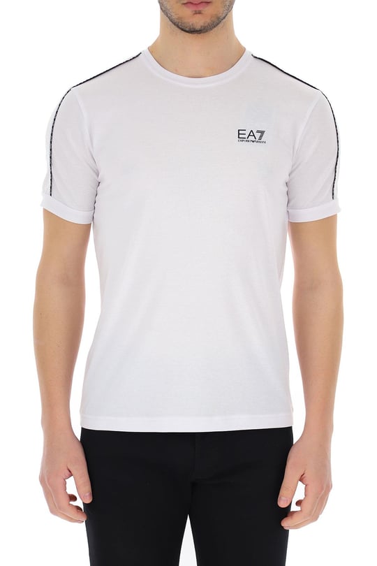 Ea7 Ea7 Erkek %100 Pamuklu Regular Fit Kısa Kollu Beyaz T-Shirt 3LPT31 PJFUZ-1100