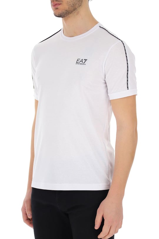 Ea7 Ea7 Erkek %100 Pamuklu Regular Fit Kısa Kollu Beyaz T-Shirt 3LPT31 PJFUZ-1100