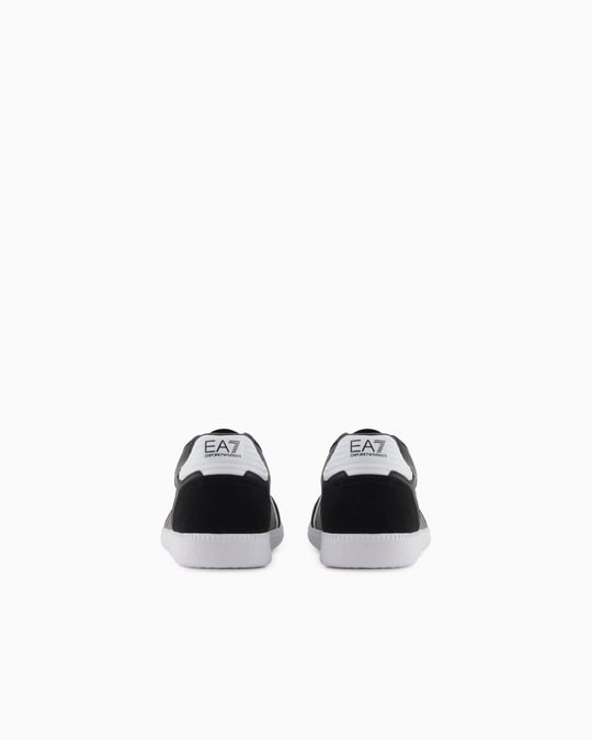 EA7 Ea7 Erkek Bağcıklı Marka Logolu Spor Stil Beyaz-Siyah Sneaker 7X000405 AF19826-MC001