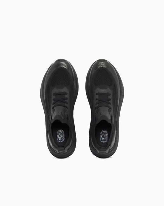 EA7 Ea7 Erkek Bağcıklı Rahat Taban Logo Detaylı Deri Günlük Siyah1 Sneaker 7X000343 AF18639-MC513