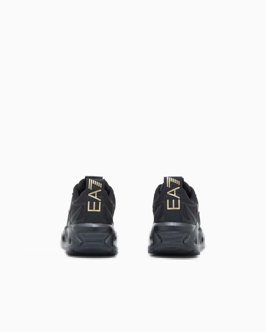 EA7 Ea7 Erkek Fileli Rahat Taban Bağlamalı Spor Siyah1 Sneaker 7X000304 AF18442-MC021