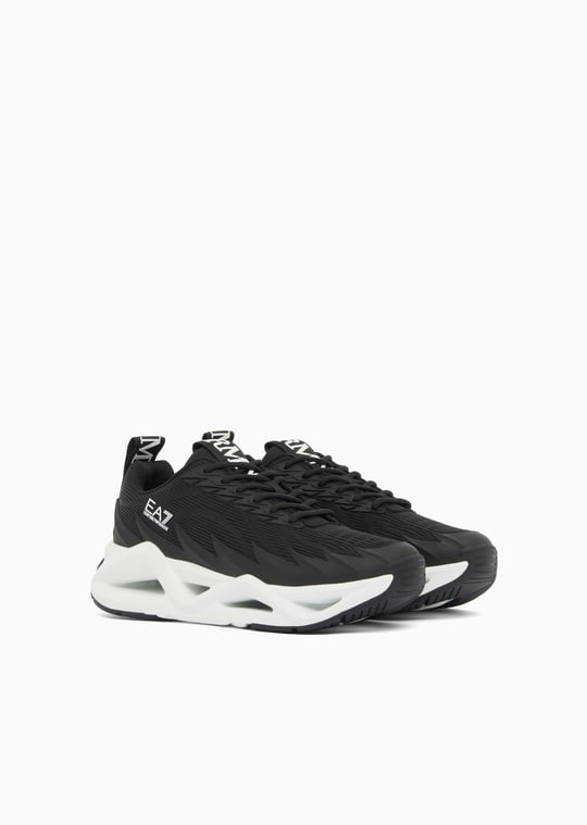 EA7 Ea7 Erkek Fileli Rahat Taban Bağlamalı Spor Siyah Sneaker 7X000304 AF18442-MC001