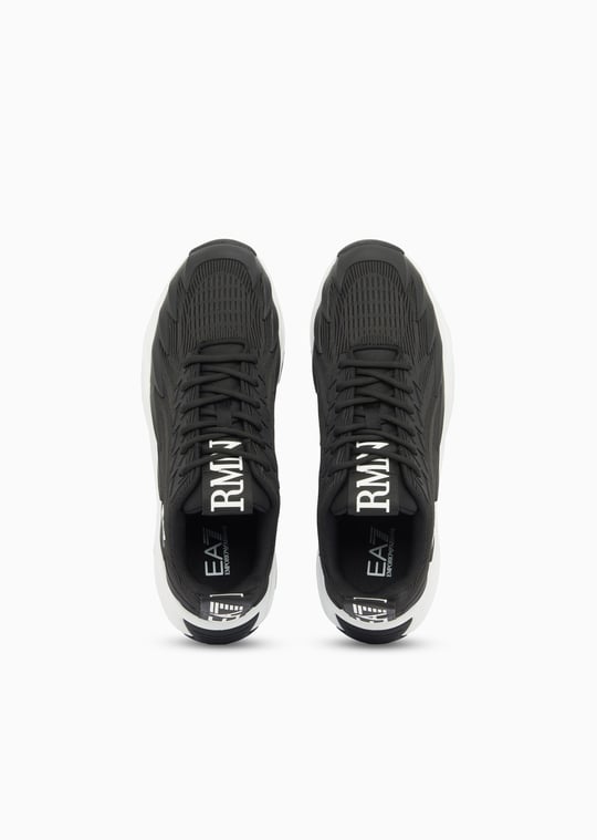 EA7 Ea7 Erkek Fileli Rahat Taban Bağlamalı Spor Siyah Sneaker 7X000304 AF18442-MC001