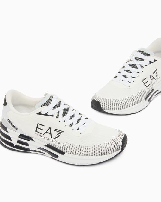 EA7 Ea7 Erkek Kalın ve Rahat Tabanlı File Detaylı Beyaz Sneaker 7X000651 AF23103-MZ021