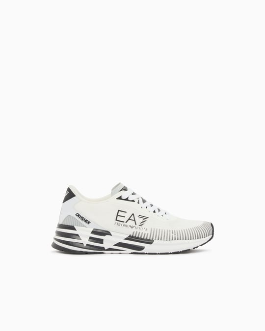 EA7 Ea7 Erkek Kalın ve Rahat Tabanlı File Detaylı Beyaz Sneaker 7X000651 AF23103-MZ021