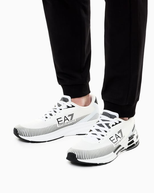 EA7 Ea7 Erkek Kalın ve Rahat Tabanlı File Detaylı Beyaz Sneaker 7X000651 AF23103-MZ021