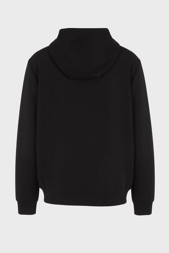EA7 Ea7 Erkek Kapüşonlu Fermuar Kapama Uzun Kol Cep Detay Siyah Sweatshirt 8NPM20 PJ4EZ-1200