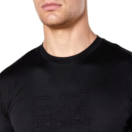 Ea7 Ea7 Erkek Marka Logo Detaylı Baskılı Regular Fit Kısa Kollu Siyah T-Shirt 6DPT71 PJUJZ-1200