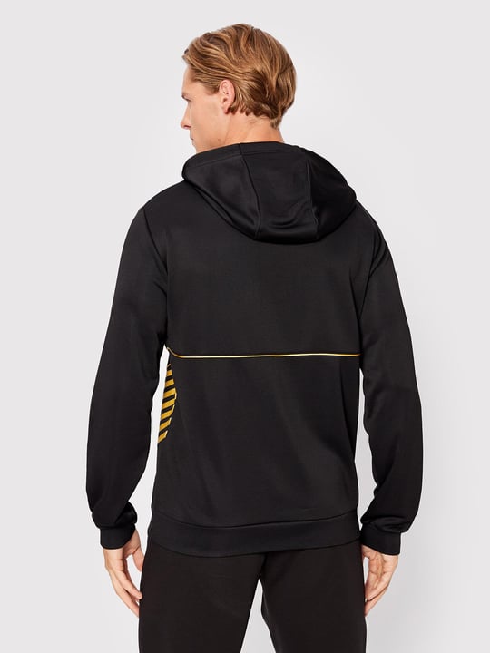 Ea7 Ea7 Erkek Marka Logo Detaylı Kapşonlu İpli Siyah Sweatshirt 6LPM03 PJ16Z-0208
