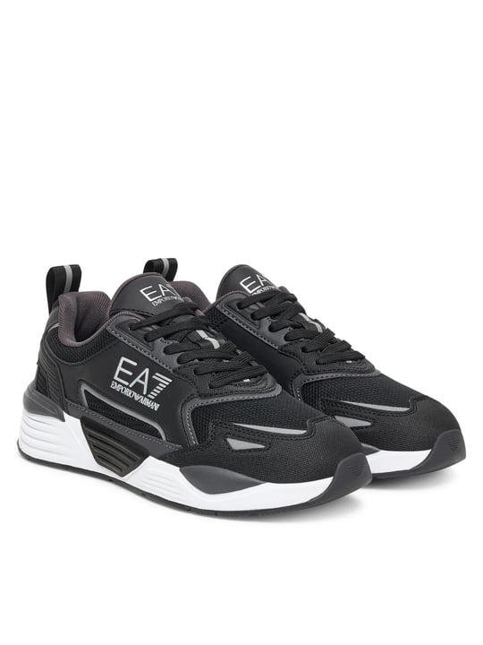 EA7 Ea7 Erkek Marka Logolu Rahat Taban Bağıcıklı Siyah-Beyaz Sneaker 7X000308 AF18447-MZ234