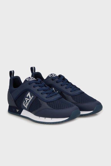 EA7 Ea7 Erkek Nefes Alabilen File Detaylı Rahat Taban Kartal Logo Motifli Lacivert Sneaker 7X000334 AF18610-MB198