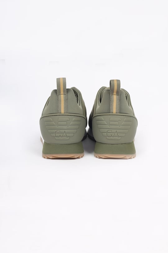EA7 Ea7 Erkek Nefes Alabilen File Detaylı Rahat Taban Kartal Logo Motifli Haki Sneaker 7X000334 AF18610-MZ918