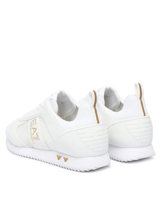 EA7 Ea7 Erkek Nefes Alabilen File Detaylı Rahat Taban Kartal Logo Motifli Beyaz Sneaker 7X000334 AF18610-M0197