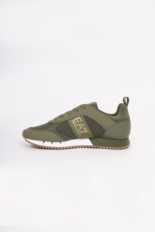 EA7 Ea7 Erkek Nefes Alabilen File Detaylı Rahat Taban Kartal Logo Motifli Haki Sneaker 7X000334 AF18610-MZ918