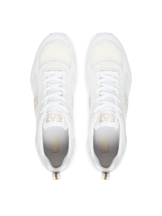 EA7 Ea7 Erkek Nefes Alabilen File Detaylı Rahat Taban Kartal Logo Motifli Beyaz Sneaker 7X000334 AF18610-M0197
