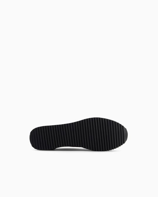 EA7 Ea7 Erkek Nefes Alabilen File Detaylı Rahat Taban Kartal Logo Motifli Siyah Sneaker 7X000334 AF18610-MC178