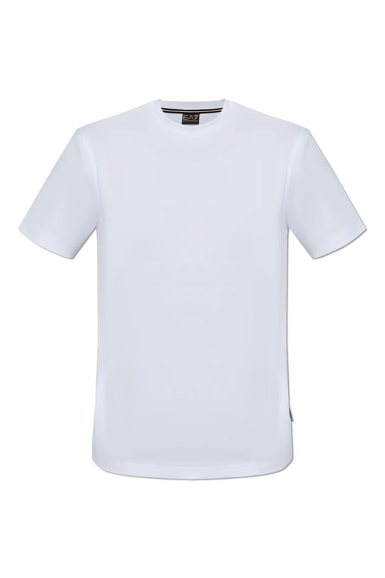 Ea7 Ea7 Erkek Pamuklu Kısa Kollu Günlük Beyaz T-Shirt 7M000023 AF11844-U0002