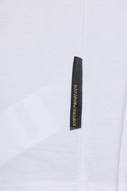 Ea7 Ea7 Erkek Pamuklu Kısa Kollu Günlük Beyaz T-Shirt 7M000023 AF11844-U0002