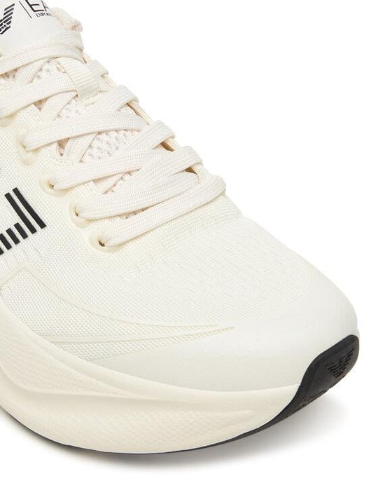 EA7 Ea7 Erkek Rahat ve Yüksek Taban Nefes Alabilen Üst Yüzeyli Beyaz-Siyah Sneaker X8X245 XK442-MZ212