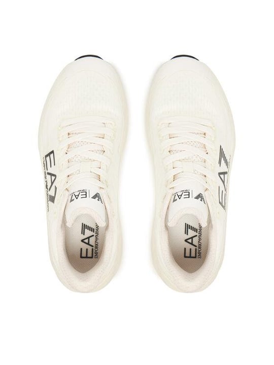 EA7 Ea7 Erkek Rahat ve Yüksek Taban Nefes Alabilen Üst Yüzeyli Beyaz-Siyah Sneaker X8X245 XK442-MZ212