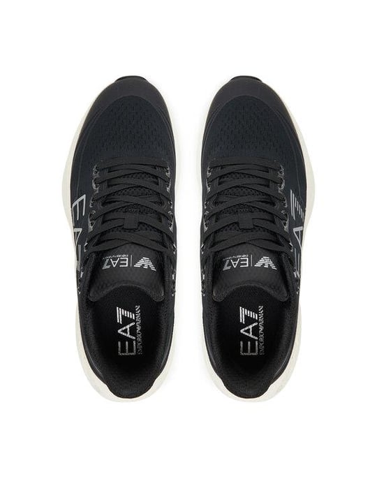 EA7 Ea7 Erkek Rahat ve Yüksek Taban Nefes Alabilen Üst Yüzeyli Beyaz-Siyah Sneaker X8X245 XK442-MZ210