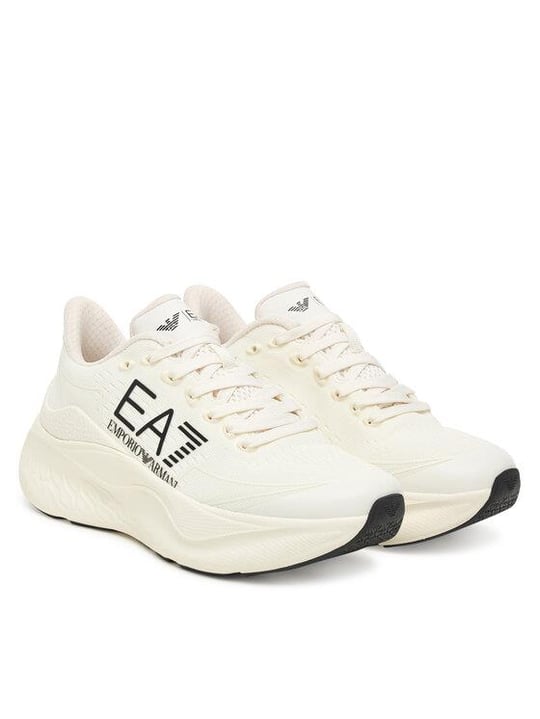 EA7 Ea7 Erkek Rahat ve Yüksek Taban Nefes Alabilen Üst Yüzeyli Beyaz-Siyah Sneaker X8X245 XK442-MZ212