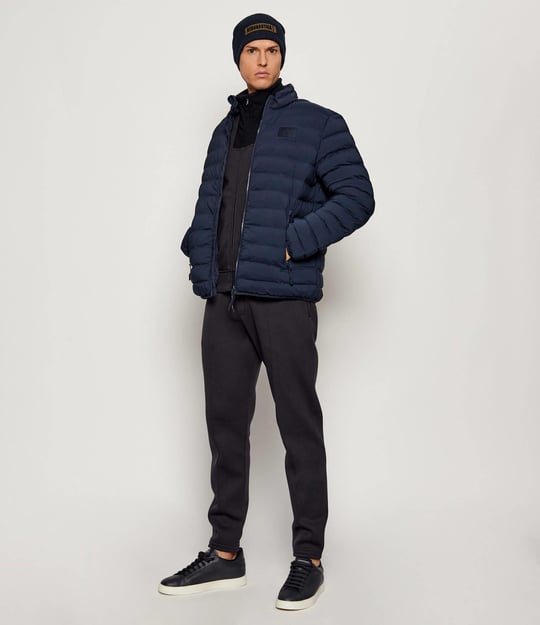 EA7 Ea7 Erkek Regular Fit Fermuar Kapamalı Dik Yaka Uzun Kollu Lacivert Ceket 7M000684 AF15953-UB102