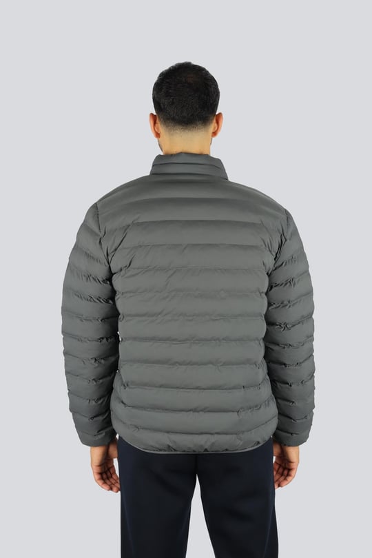 EA7 Ea7 Erkek Regular Fit Fermuar Kapamalı Dik Yaka Uzun Kollu Gri Ceket 7M000684 AF15953-U8117