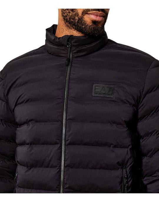 EA7 Ea7 Erkek Regular Fit Fermuar Kapamalı Dik Yaka Uzun Kollu Siyah1 Ceket 7M000684 AF15953-UC001