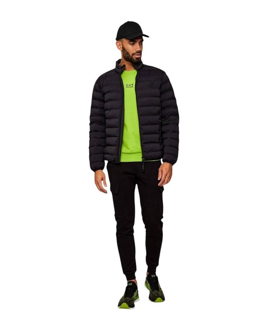 EA7 Ea7 Erkek Regular Fit Fermuar Kapamalı Dik Yaka Uzun Kollu Siyah1 Ceket 7M000684 AF15953-UC001
