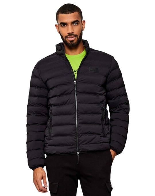 EA7 Ea7 Erkek Regular Fit Fermuar Kapamalı Dik Yaka Uzun Kollu Siyah1 Ceket 7M000684 AF15953-UC001
