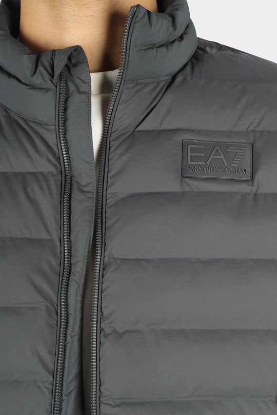 EA7 Ea7 Erkek Regular Fit Fermuar Kapamalı Dik Yaka Uzun Kollu Gri Ceket 7M000684 AF15953-U8117