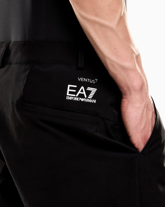 EA7 Ea7 Erkek Slim Fit Teknik Kumaşlı Siyah Şort 7M000194 AF14589-UC001