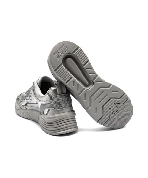 EA7 Ea7 Erkek Yüksek Rahat Taban Kartal Logolu Gümüş Sneaker 7X000306 AF18446-MZ047