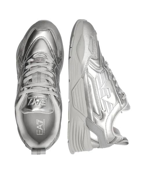 EA7 Ea7 Erkek Yüksek Rahat Taban Kartal Logolu Gümüş Sneaker 7X000306 AF18446-MZ047